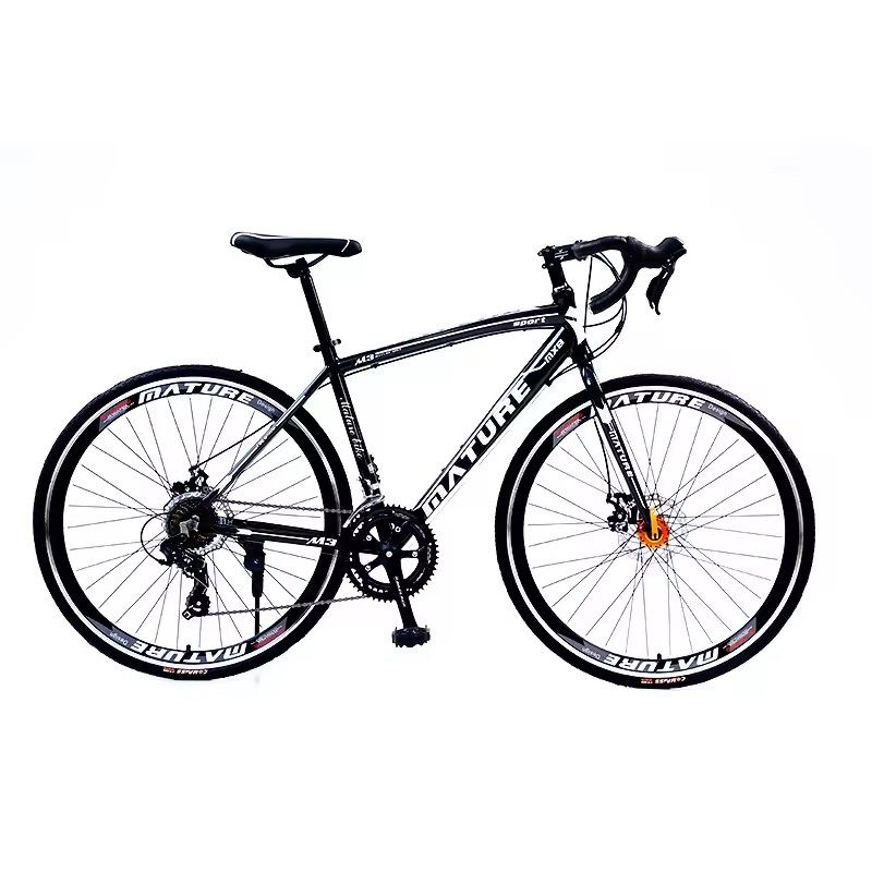 High quality 700C all aluminum 21 speed variable speed bicycle, dual disc brake racing, road bicycle